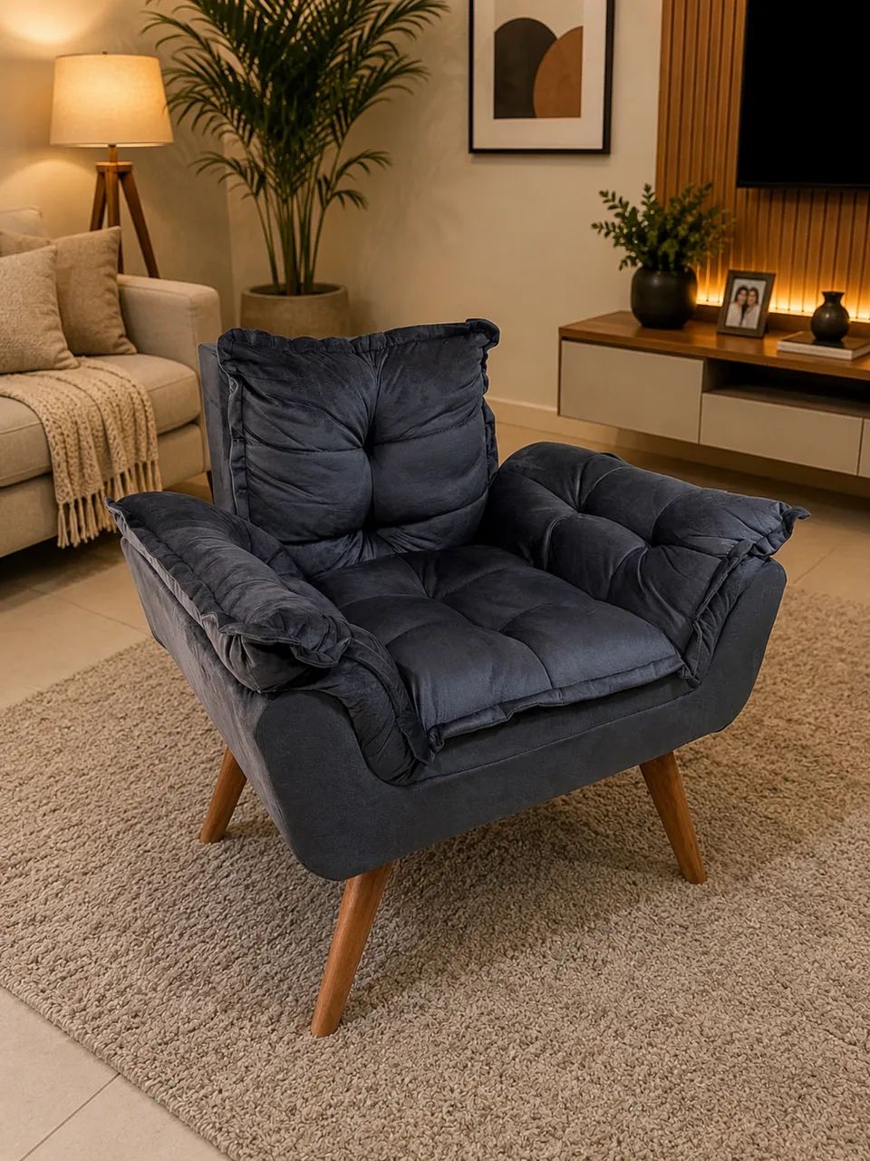 Poltrona para sala, quarto, escritório - Um Luxo !! - Foto 3