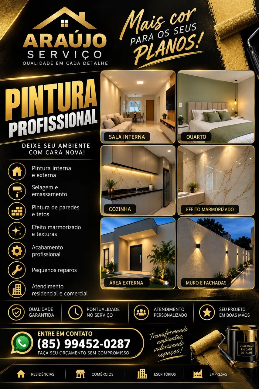? Pintura Residencial e Comercial - Orçamento Sem Compromisso