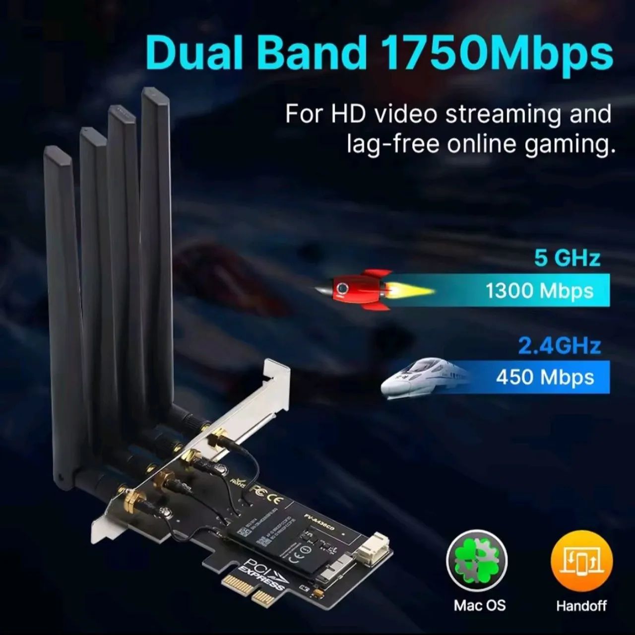 Placa de rede wireless Bcm94360cd 4 antenas Fenvi - Foto 2