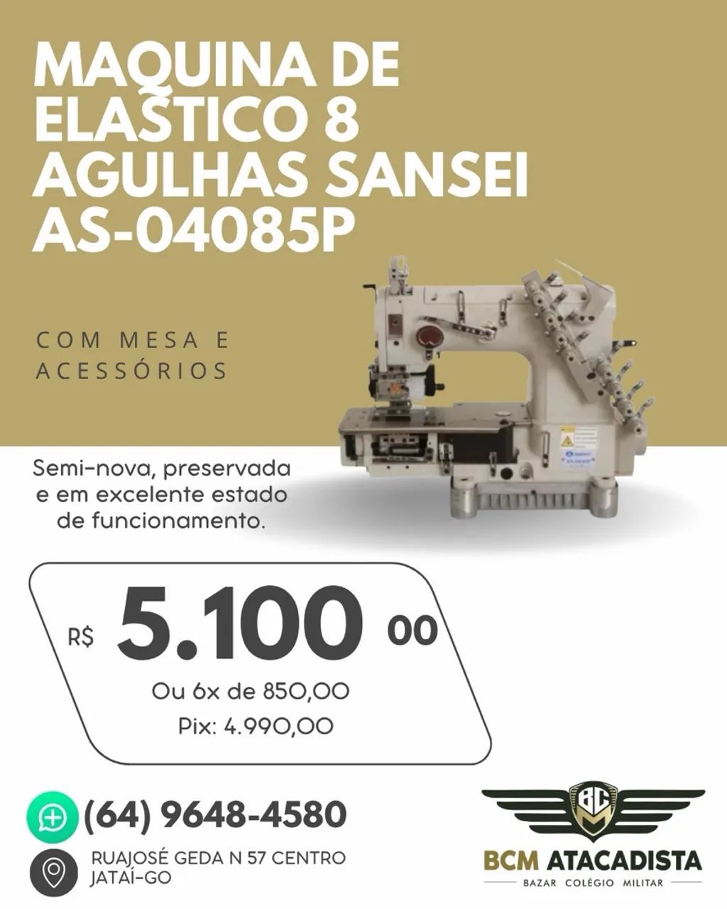 Maquina de Costura Elastiqueira