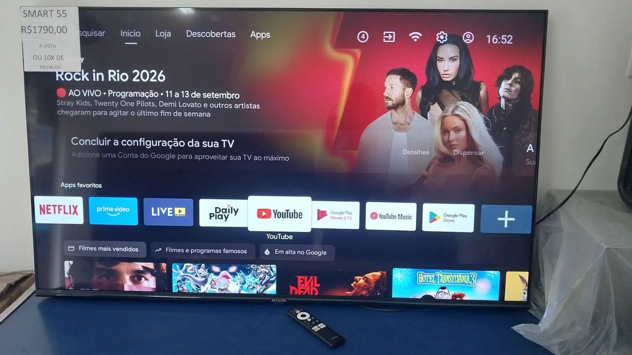 Smart TV Aiwa 55 polegadas com Garantia