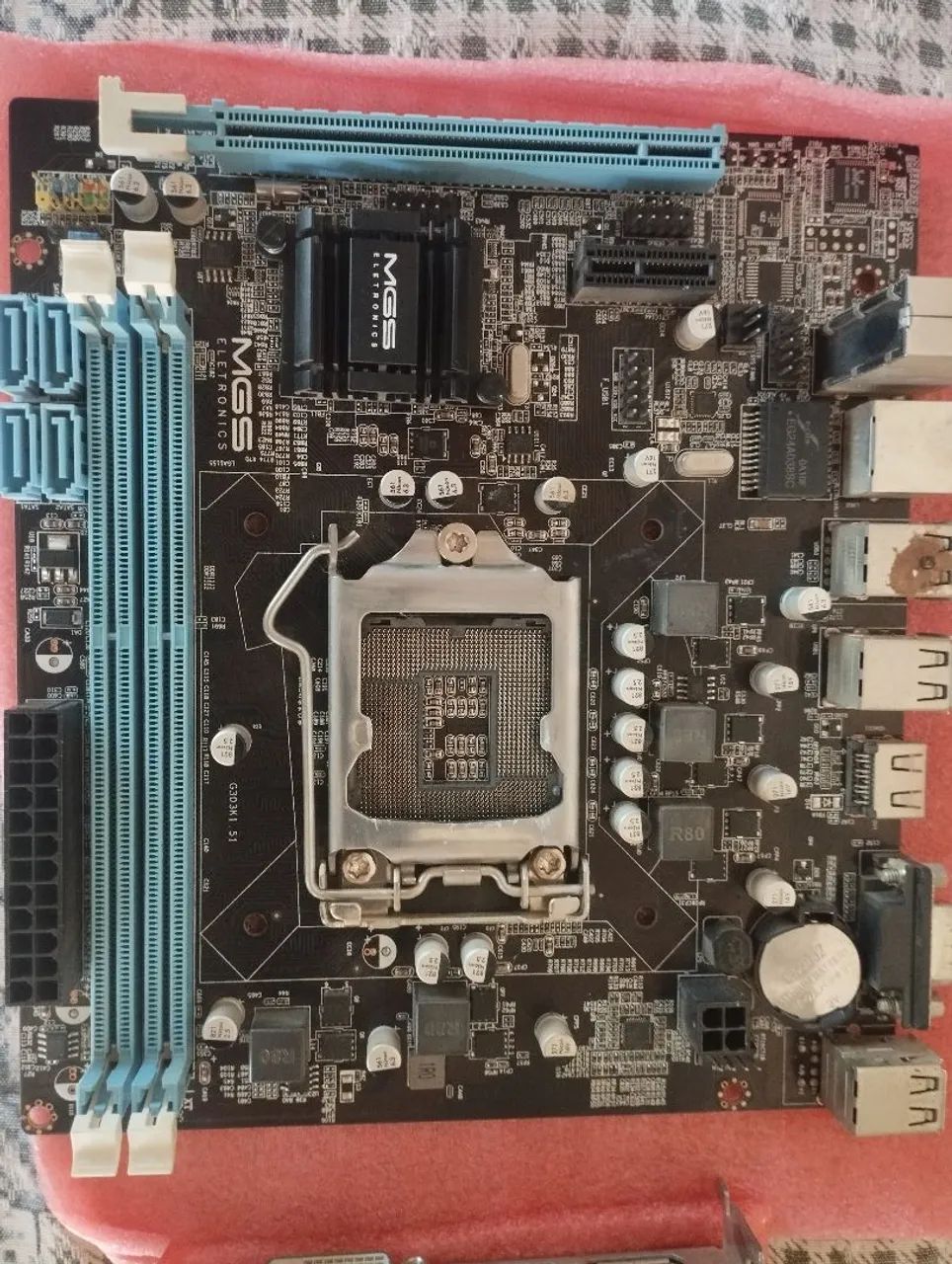 Placa de vídeo + placa mãe MGS 1155