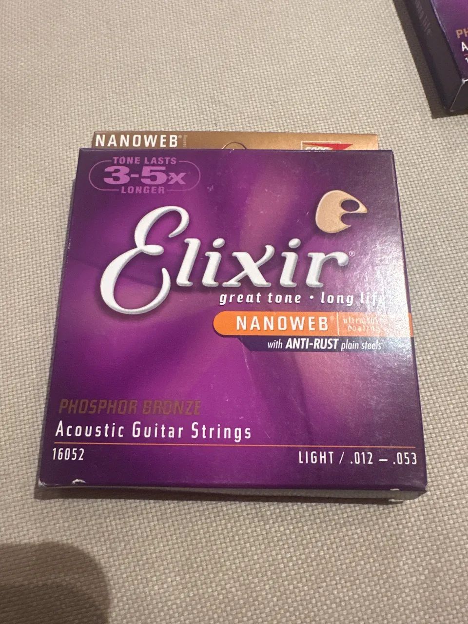 Jogo De Cordas Violão Aço 012 Elixir Phosphor Bronze 16052