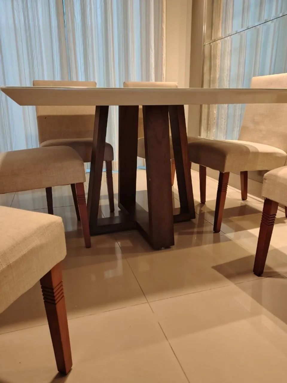 Mesa de jantar 6 lugares quadrada - Foto 5