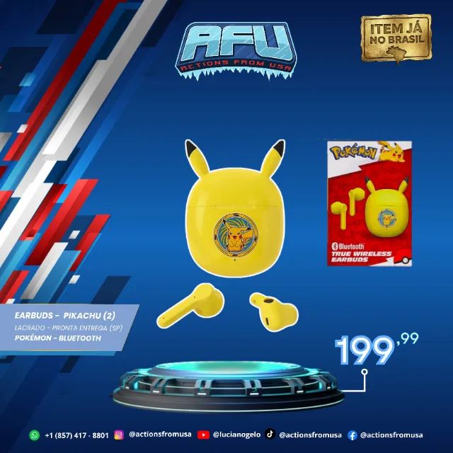 Earbuds Bluetooth Pokémon - Pikachu