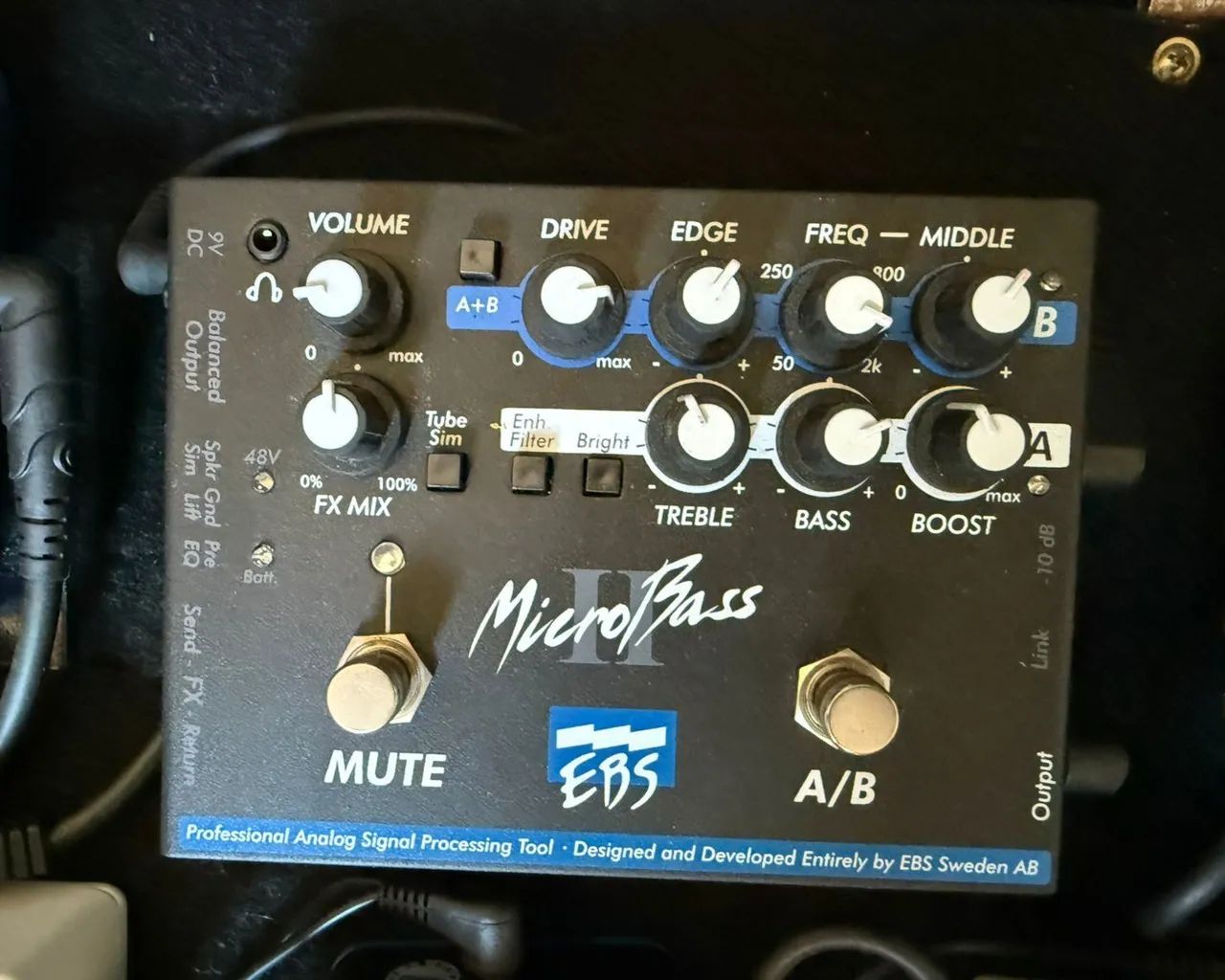 Pedal preamp para Baixo EBS Microbass 2