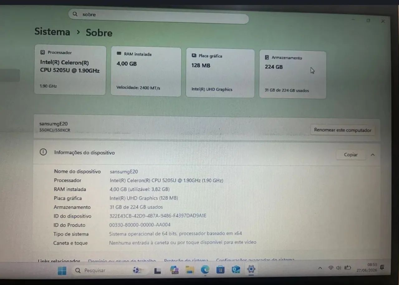 Notebook Samsung com SSD  - Foto 4