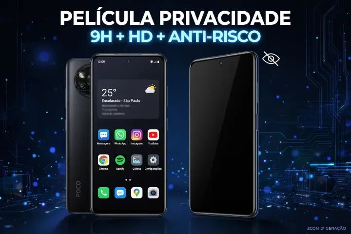 Pelicula De Privacidade Antyspy P/ Poco X3 Pro/poco X3 Nfc - Foto 4