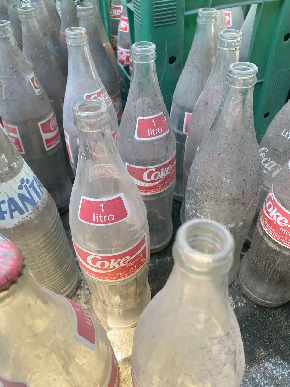 Garrafa de coca cola de vidro