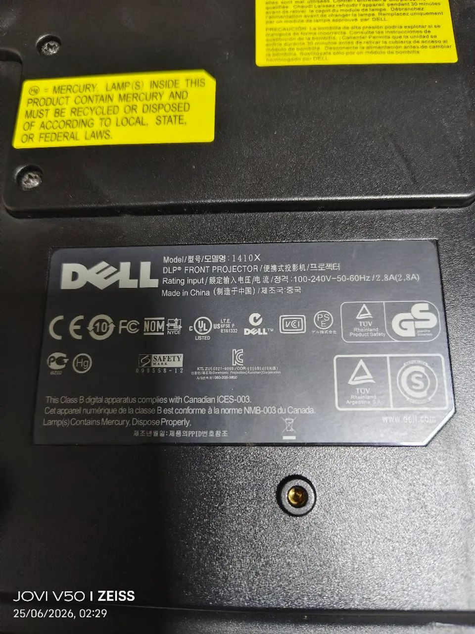 Projetor Multimídia Dell (Modelo 1210S / 1410X) - Ótimo Estado - Foto 3