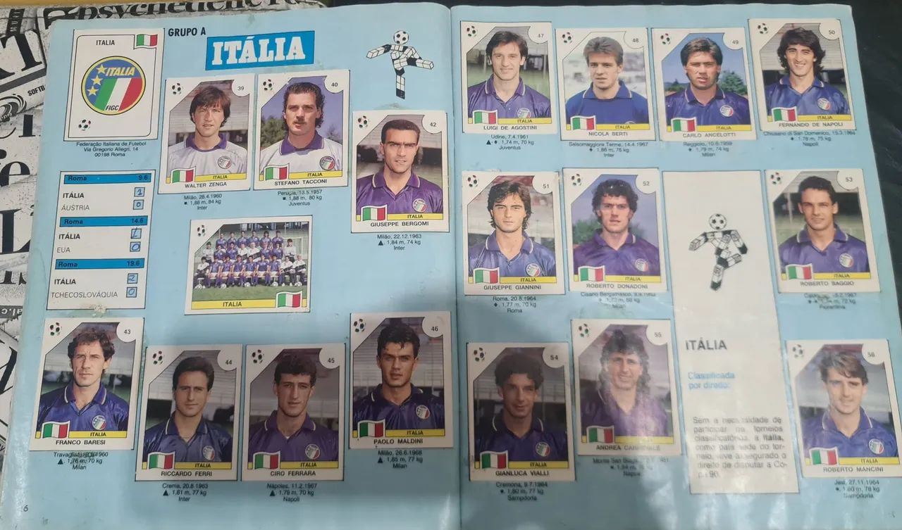 ÁLBUM TOTALMENTE COMPLETO DA COPA DO MUNDO DE 1.990 NA ITÁLIA - Foto 2