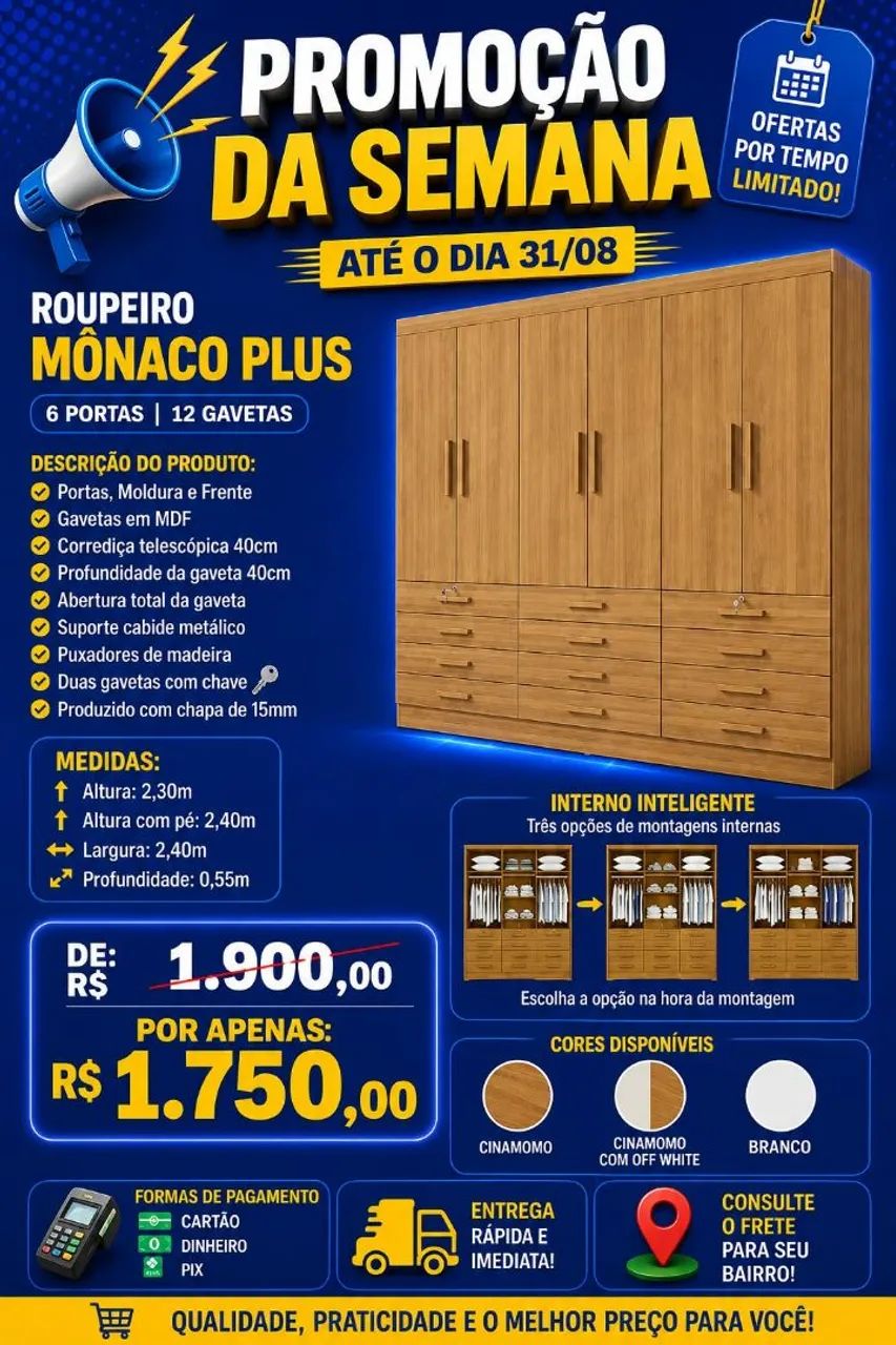 Roupeiro Mônaco plus