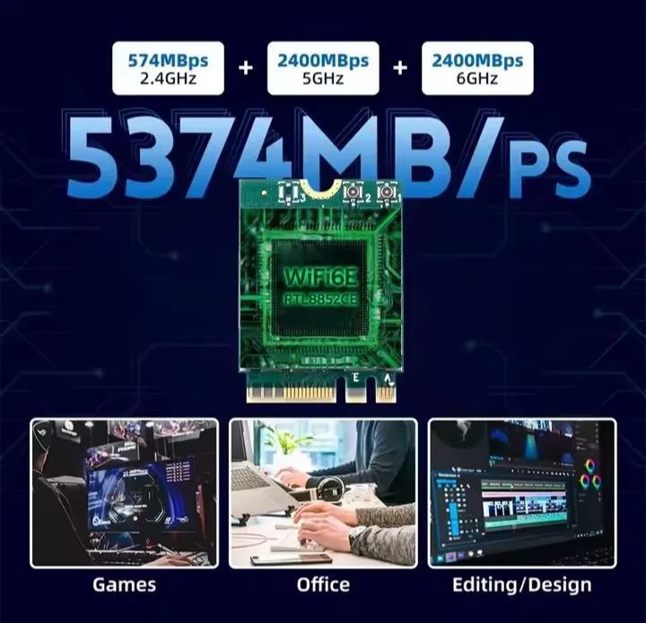 Placa Wi-fi 6e M2 5400Mbps - Foto 2