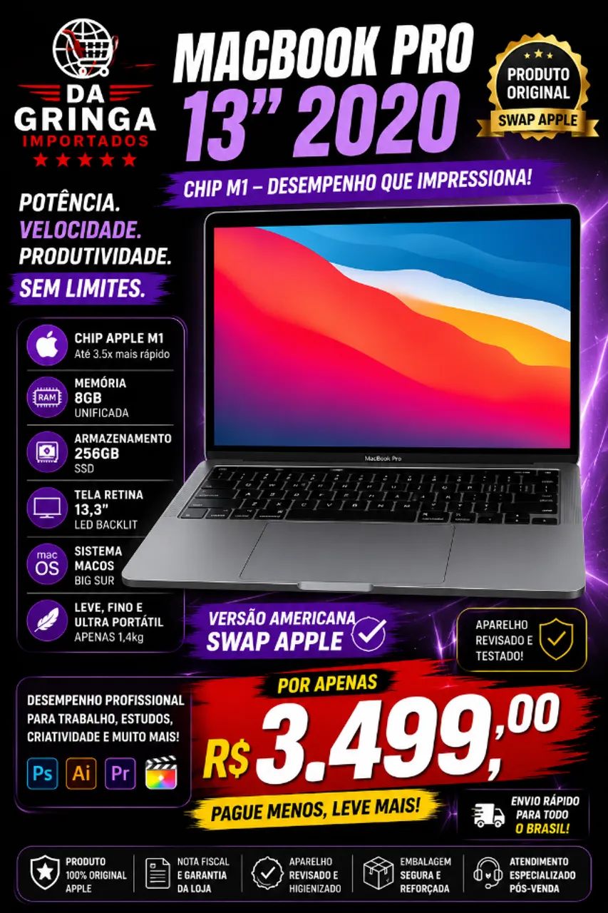 MACBOOK PRO 13? 2020 M1 A2338 8GB/256GB GRAY SWAP - Notebooks