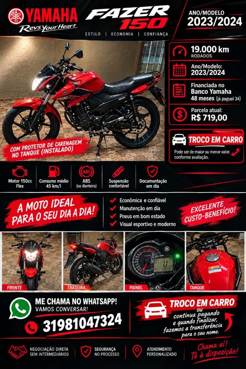 Fazer 150cc 23/24 - Foto 3
