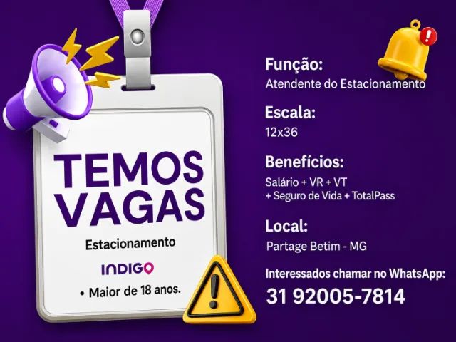 Vaga Operador de Pátio 