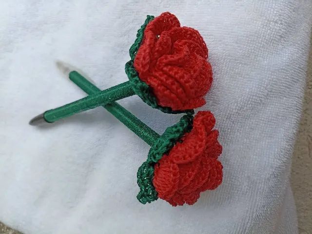 Canetas personalizadas de crochê
