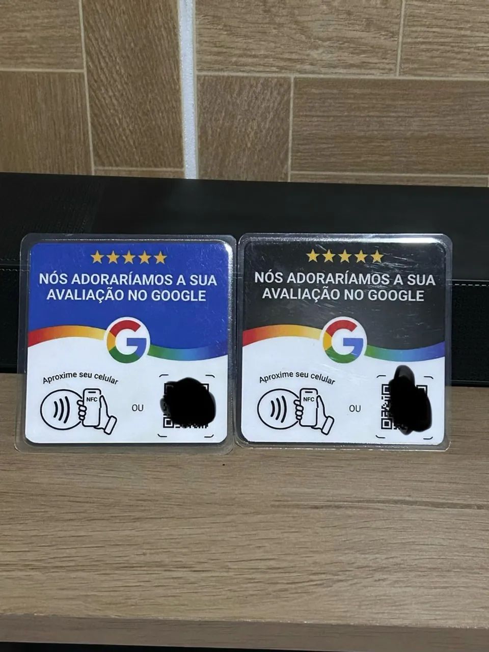 PLACAS AVALIAÇÃO GOOGLE Qr/Nfc