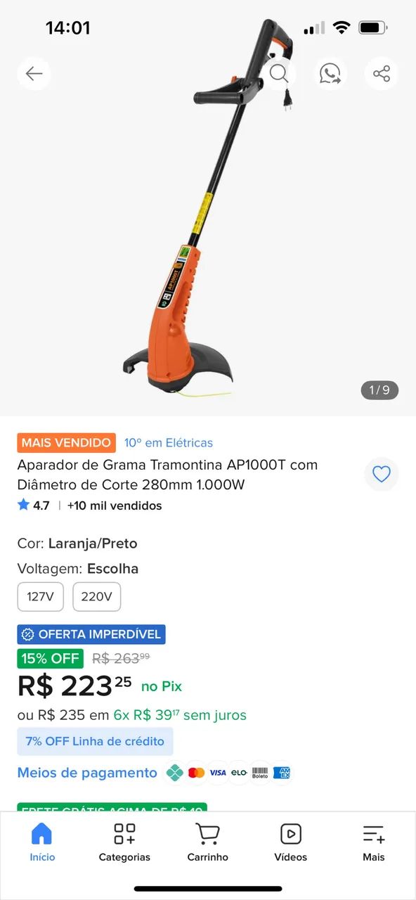 Roçadeira grama  - Foto 4