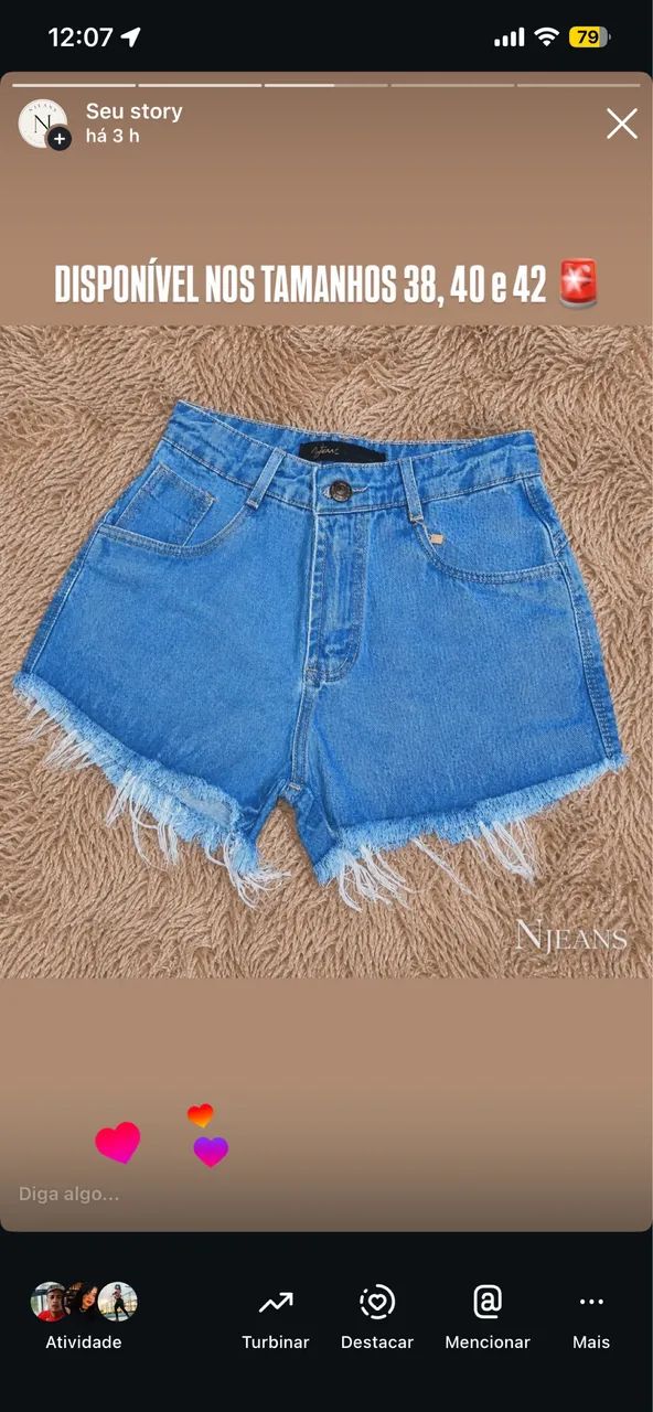 Short Jeans Feminino - Foto 3