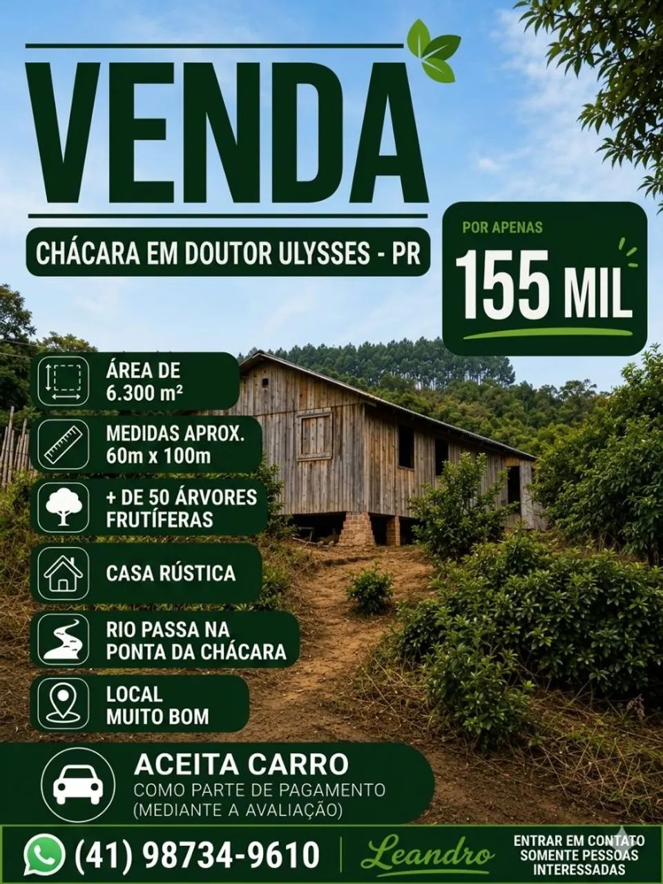 Chácara em doutor Ulisses pr