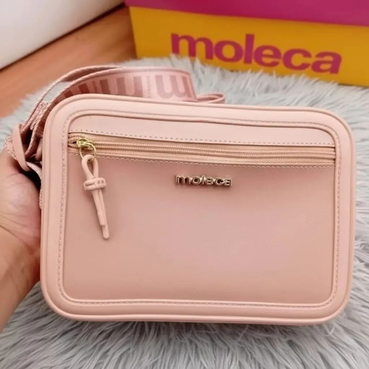 Bolsa Moleca feminina quadrada zíper  - Foto 3