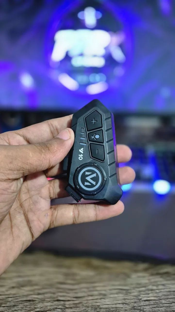 Fone De Ouvido Bluetooth Capacete Moto Sem Fio Microfone - Foto 3