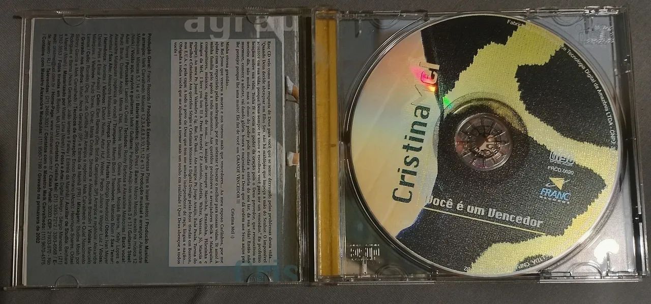 Cd Cristina Mel Você É Um  Vencedor  - Foto 2