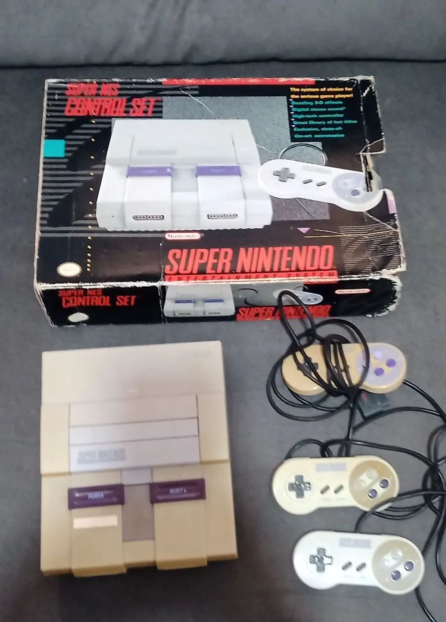Super Nintendo Nitendo snes com caixa SUCATA