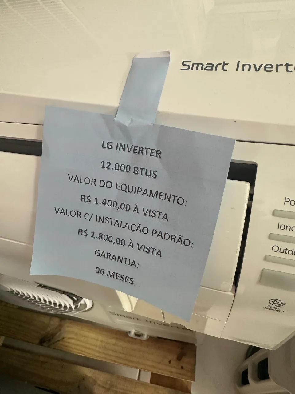 LG dual inverter 12.000 btus 