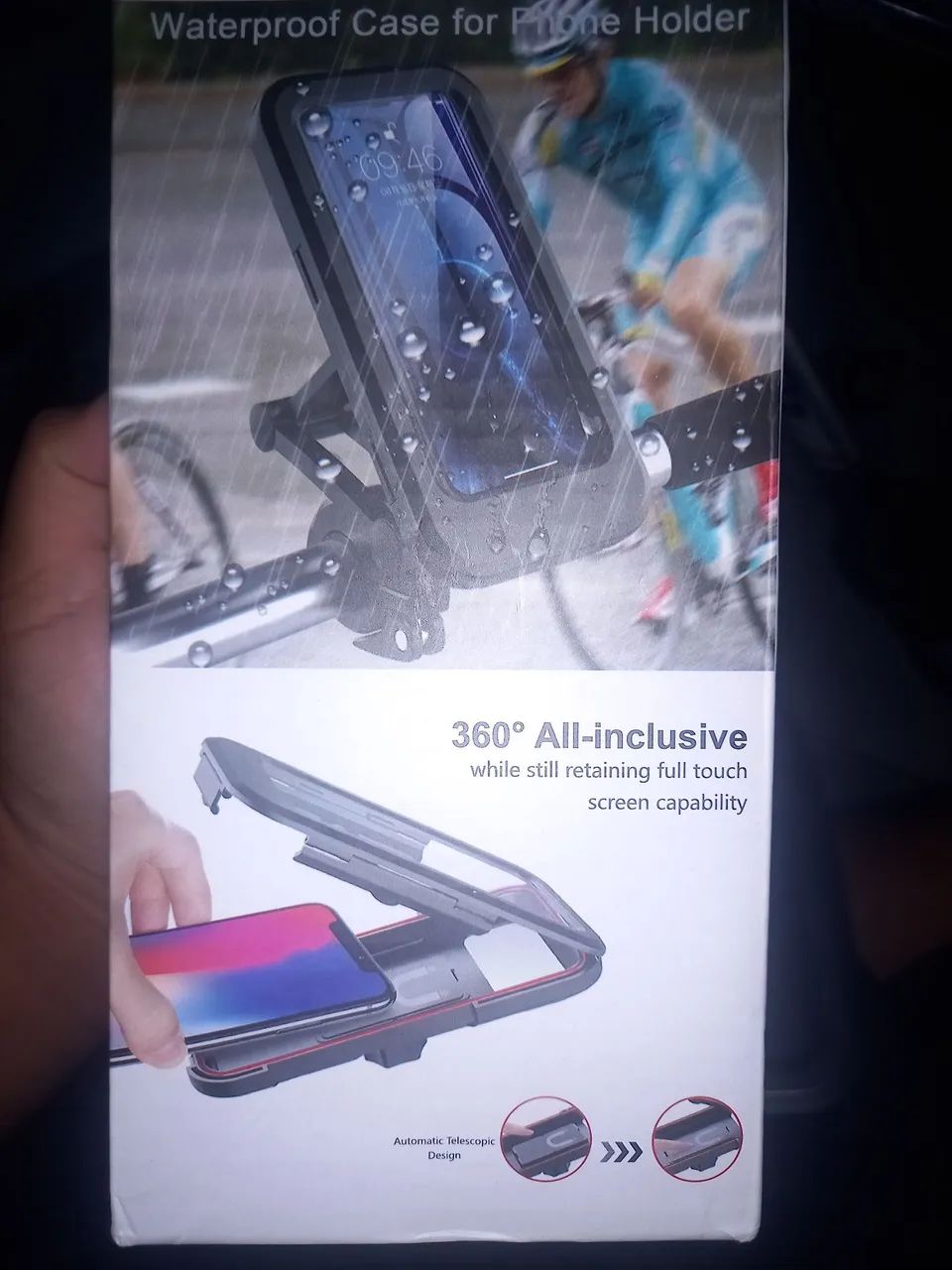 Kit com porta celular que protege da chuva e porta garrafa d'água  - Foto 5