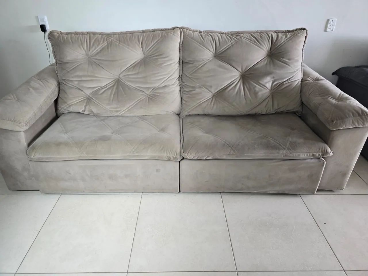 Vendo sofá bege grande  - Foto 3