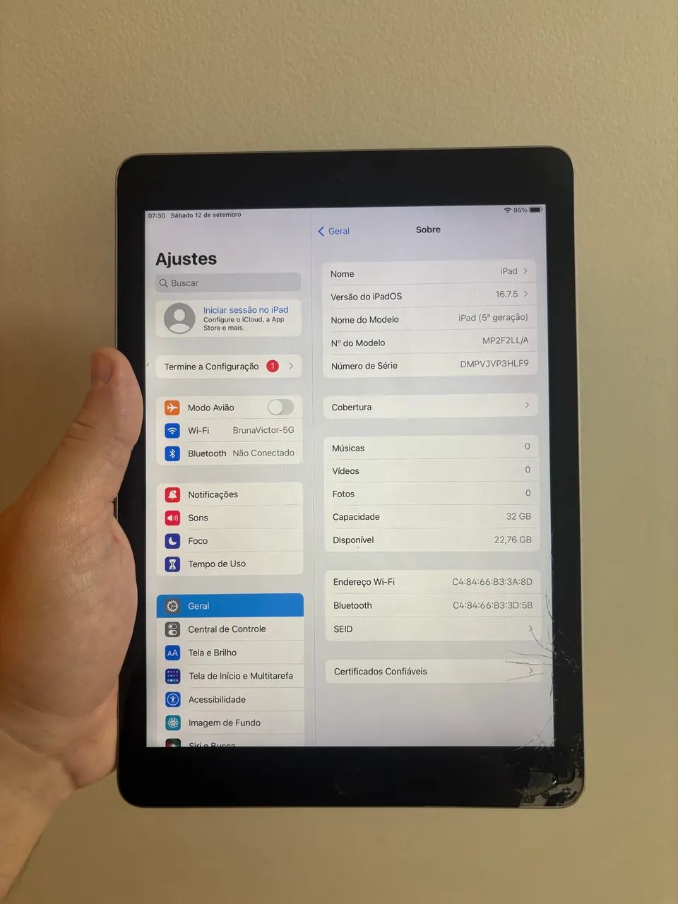 IPAD 5º GERAÇÃO 32 GB 