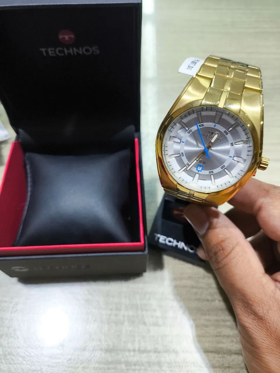 Relógio Technos SKYMASTER masculino Dourado novo - Foto 5