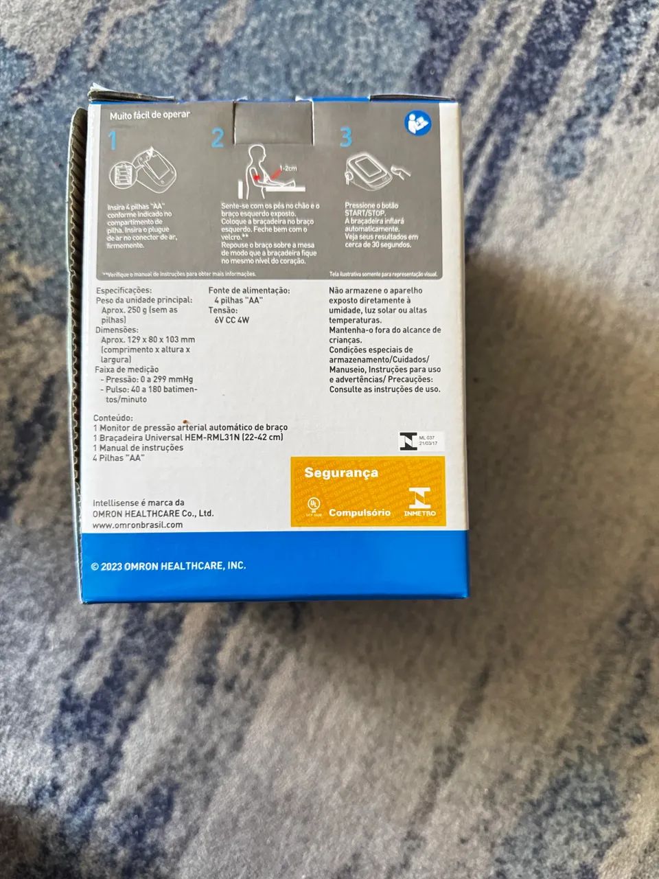 Monitor de pressão Omron automático  Omron hem-7122 - Foto 3