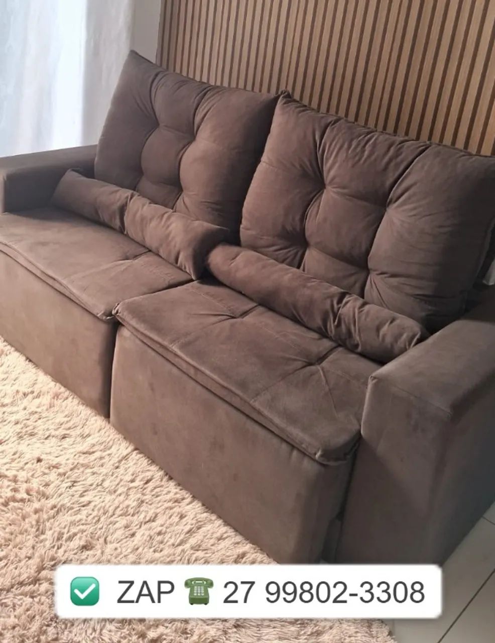 .Sofa retrátil 2M  de largura - varias cores