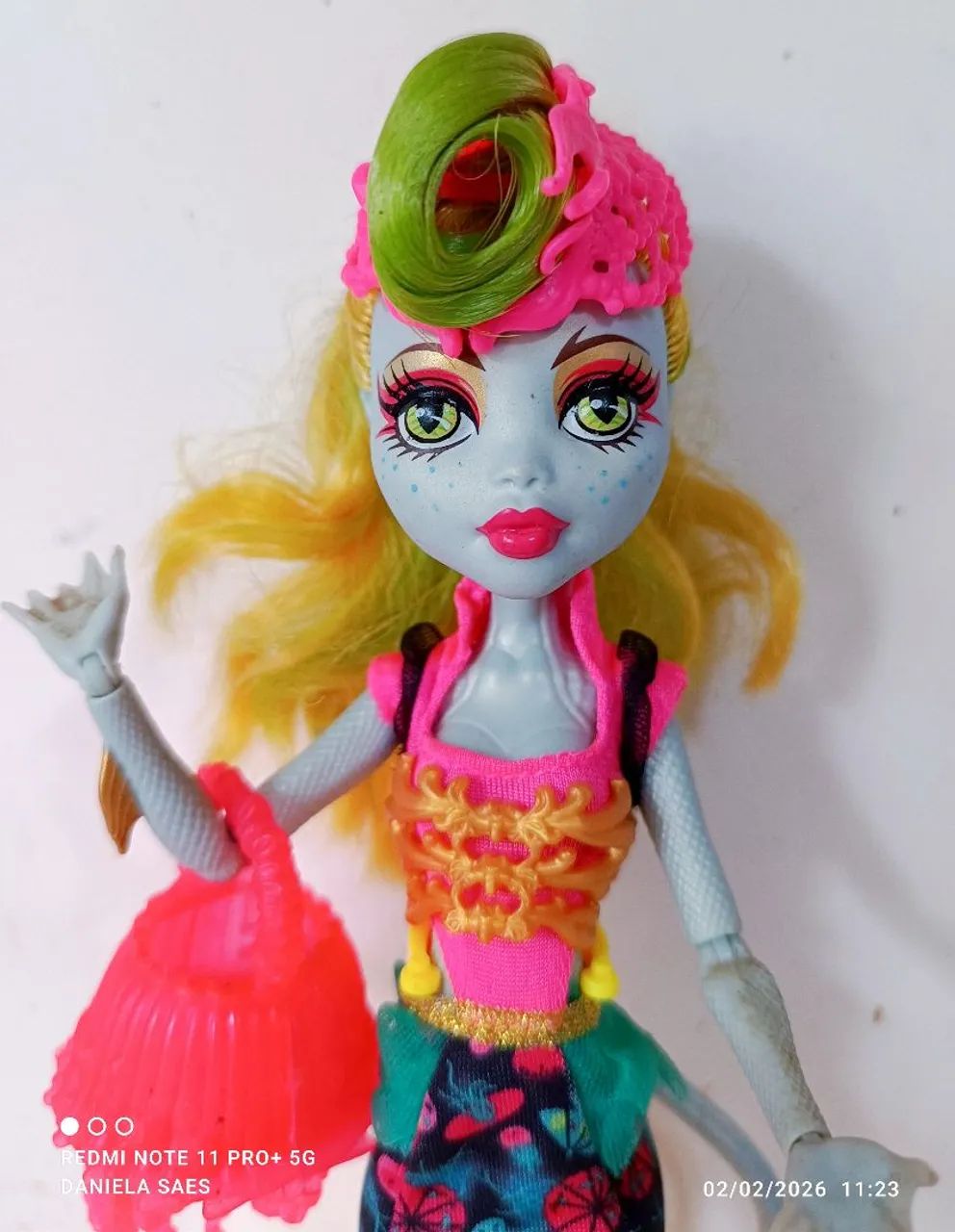 Boneca Monster High Lagoona Blue/Jinafire Long Freaky Fusions Lagoonafire (2014) completa  - Foto 4