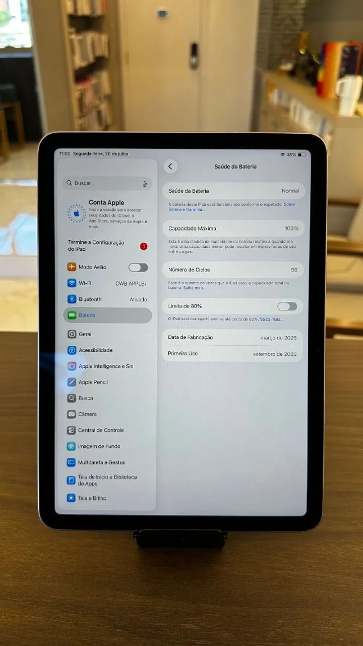 IPAD AIR M3 128GB WIFI 11 POLEGADAS SEMINOVO / LOJA FÍSICA - Foto 5