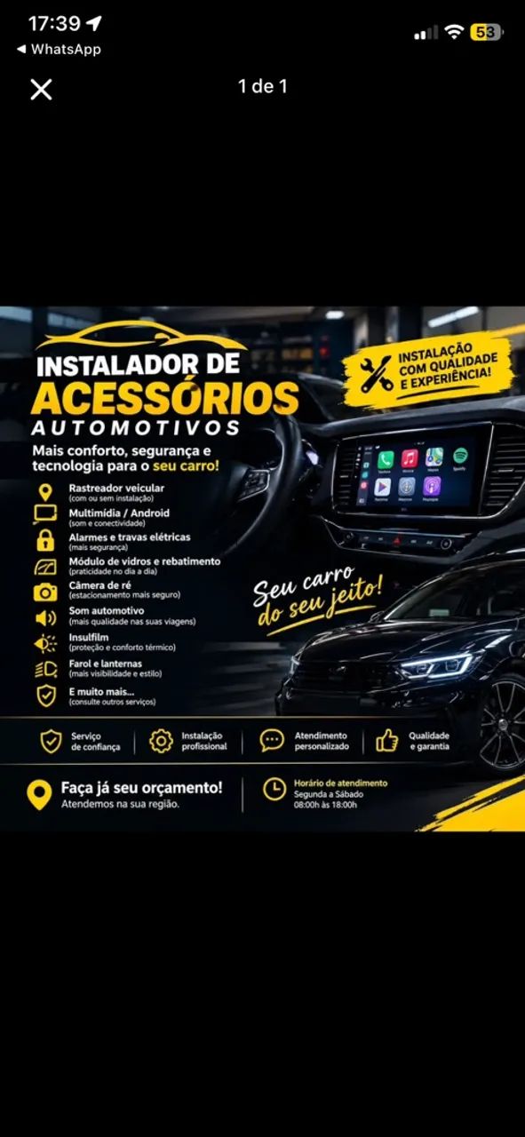 Instalador de acessórios automotivo 
