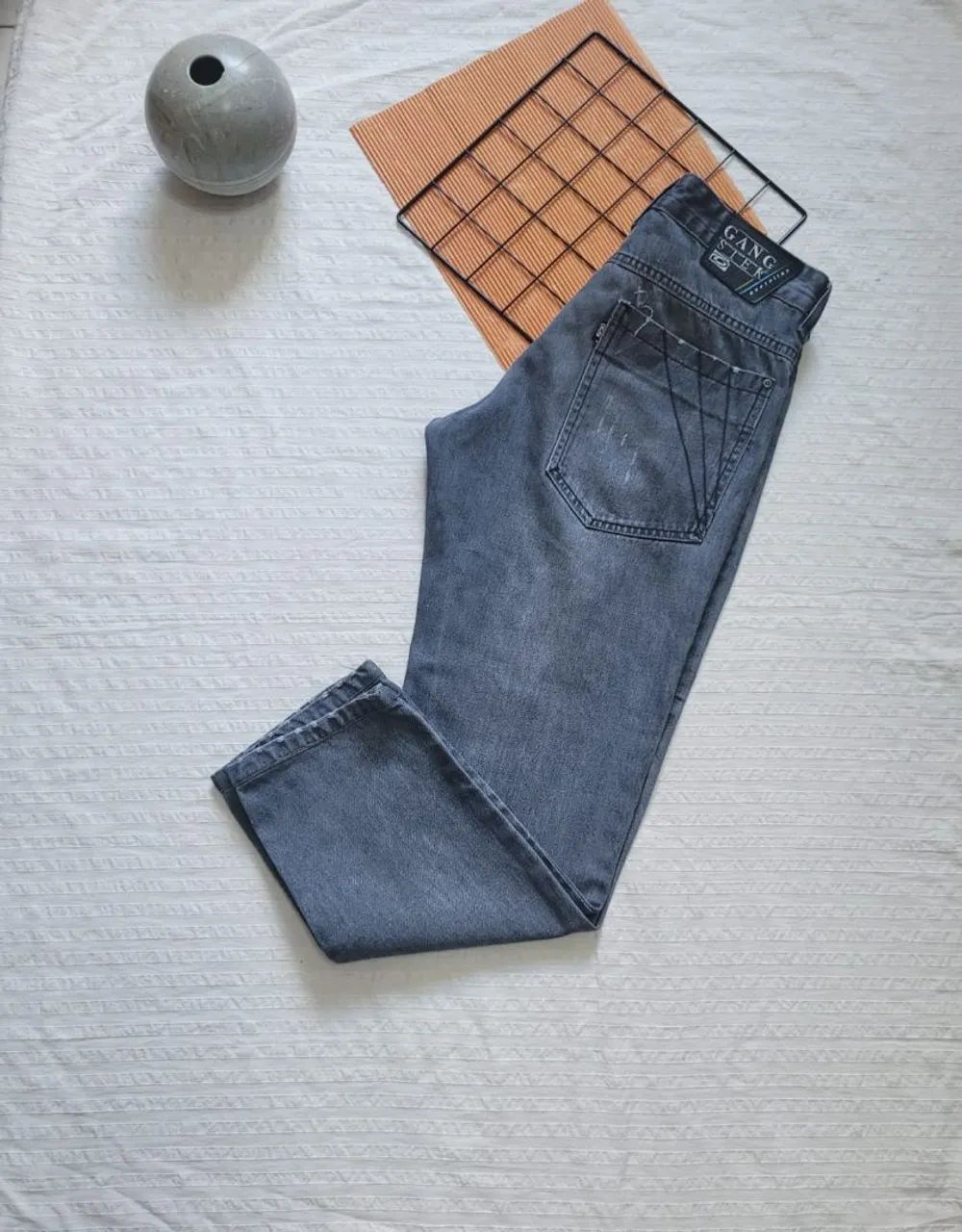 calça jeans cinza gangster Tam 42 - Foto 3