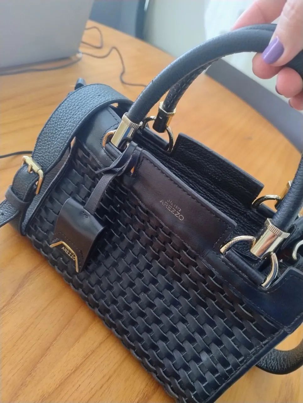 Bolsa de Couro usada, bem conservada 