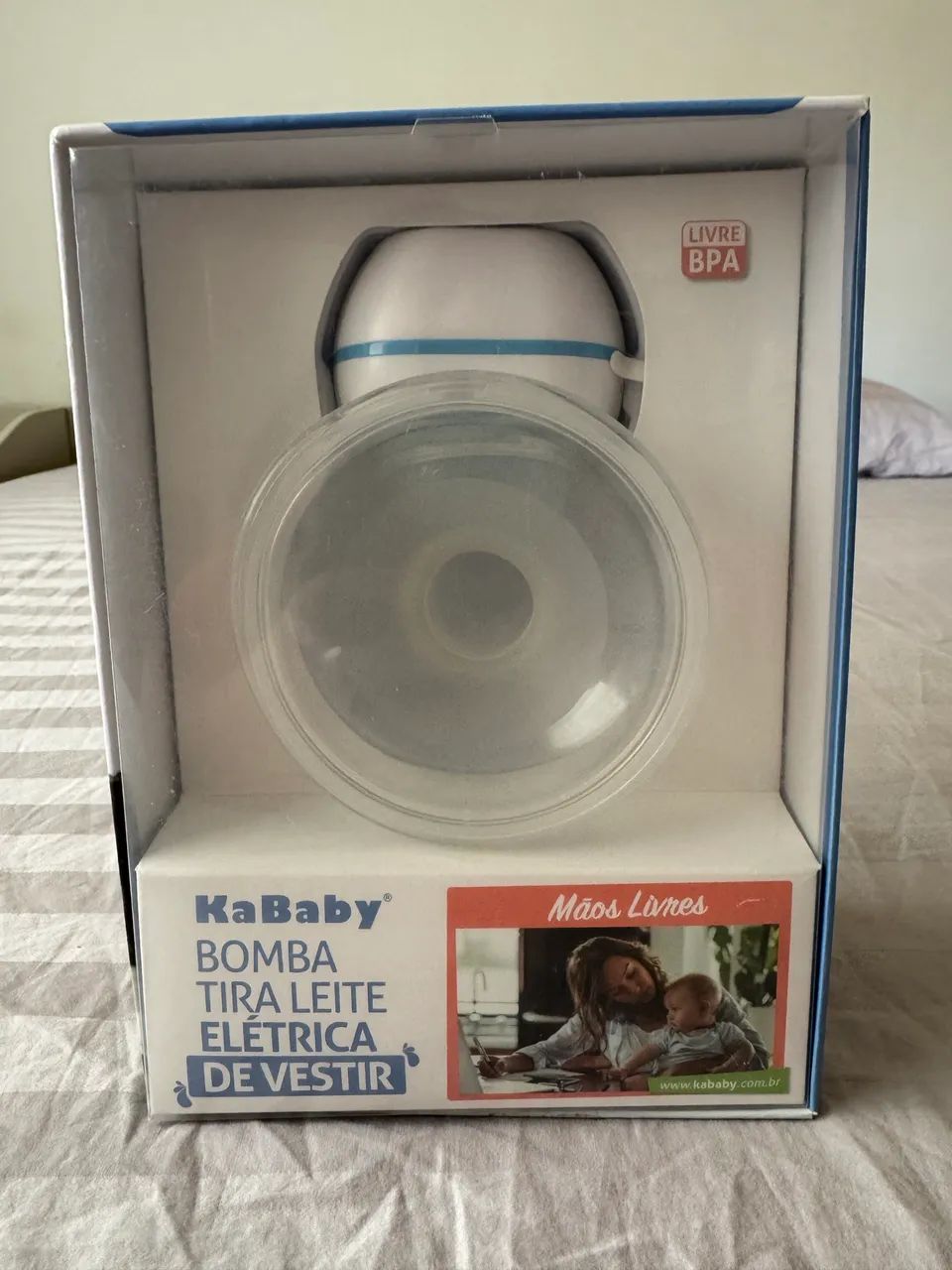 Bomba Tira Leite Elétrica de Vestir KaBaby (Completa, na Caixa)