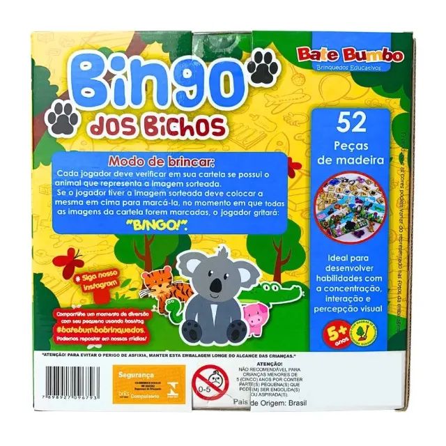 BINGO DOS BICHOS - 52 PÇS - Foto 3