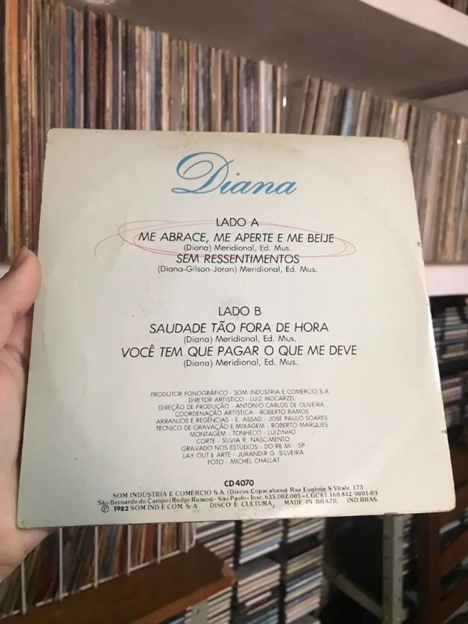 vinil compacto - Diana - me abrace, me aperte e me beije 1982 - Foto 3