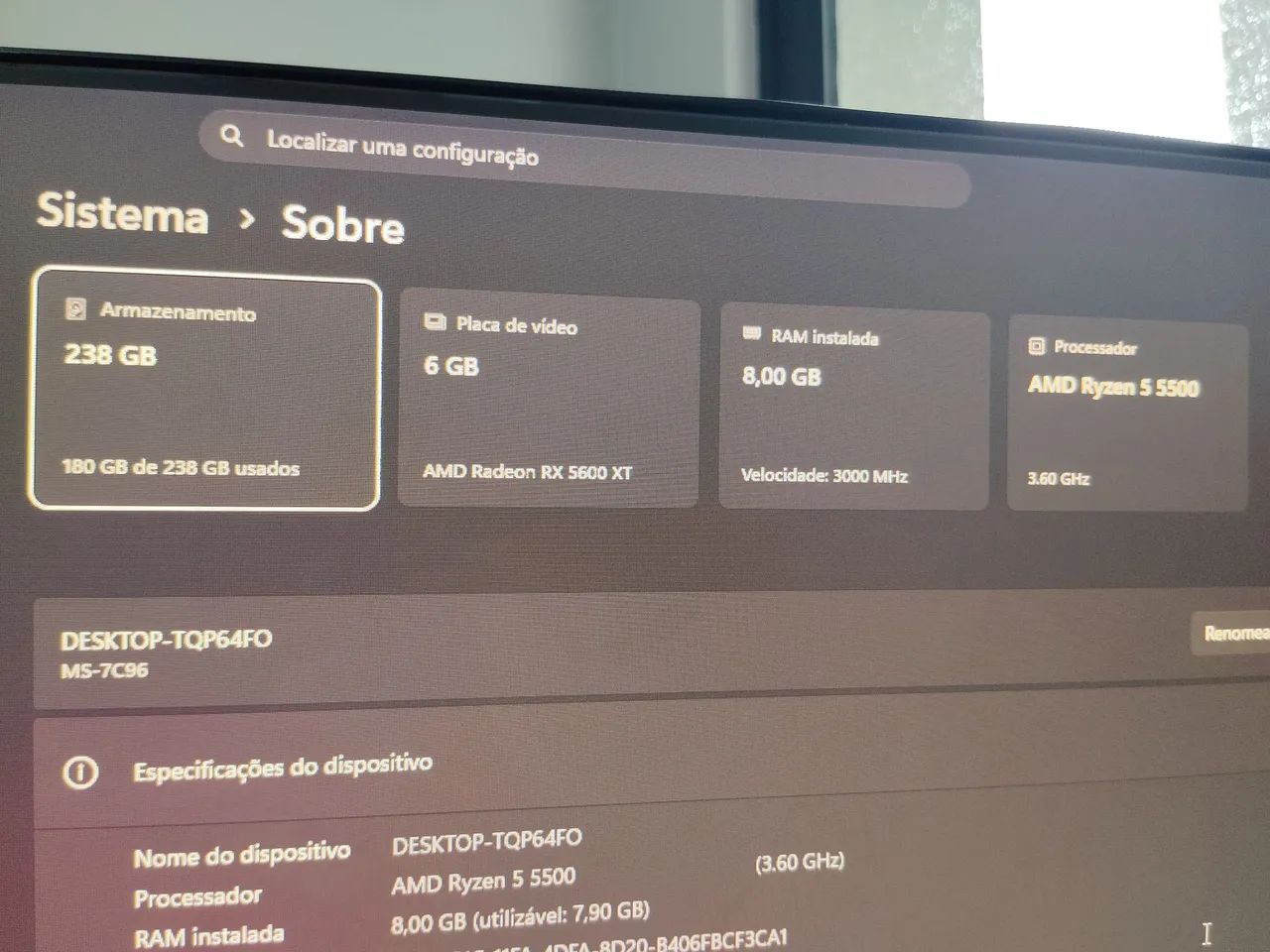 Pc Ryzen 5500 com 3 meses de uso - Foto 4