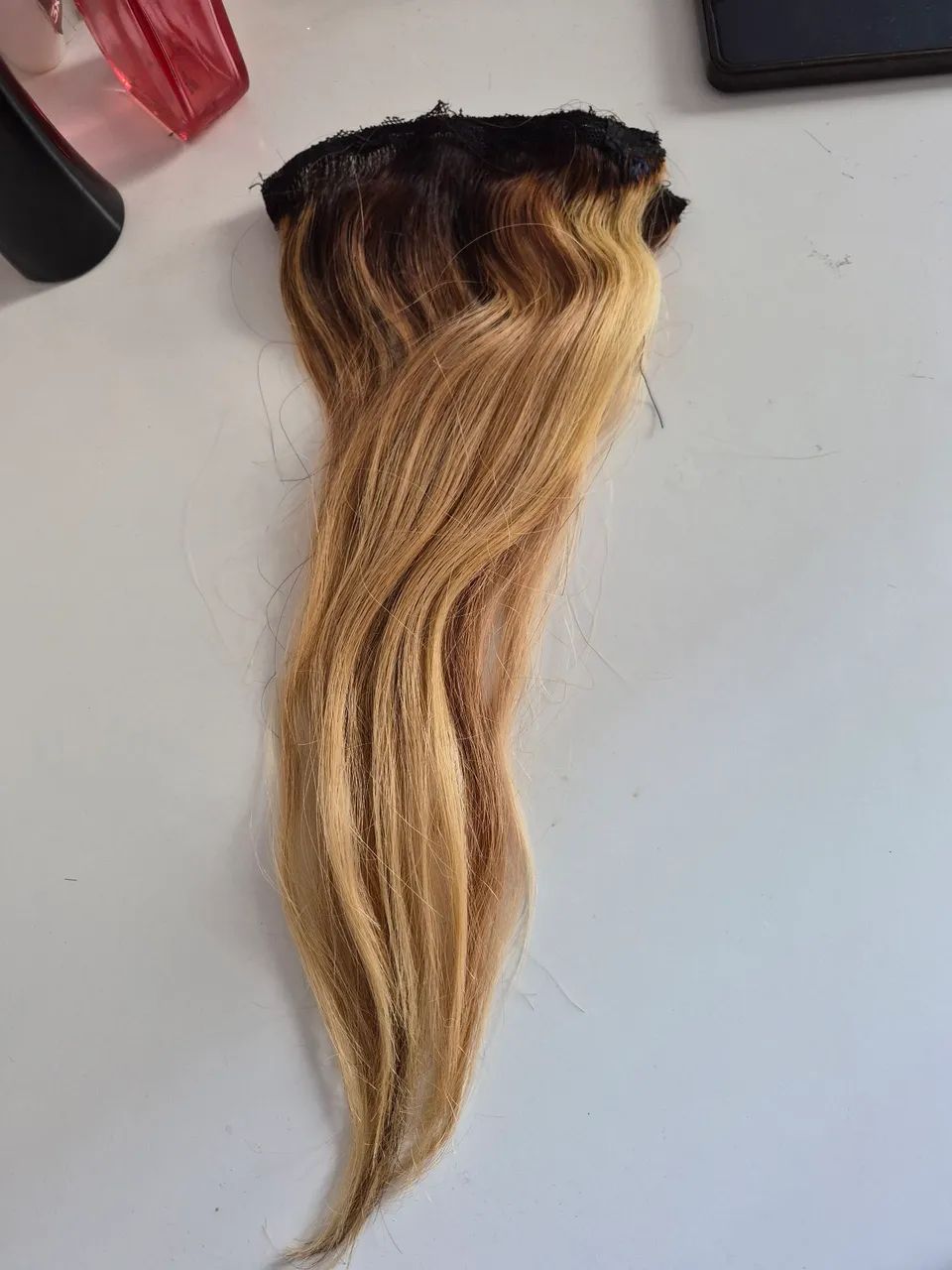 Cabelo humano loiro mesclado 