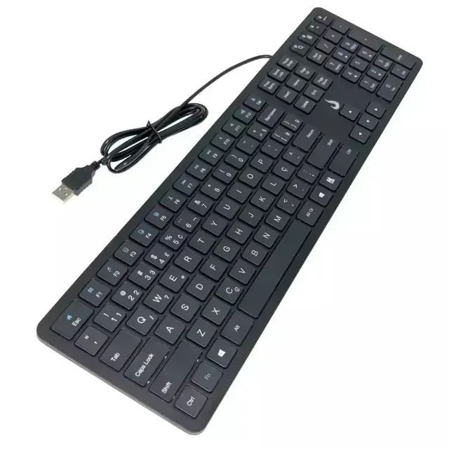 Teclado Slim Rise Mode - USB 2.0 - ABNT2 - Preto/Branco - Foto 2