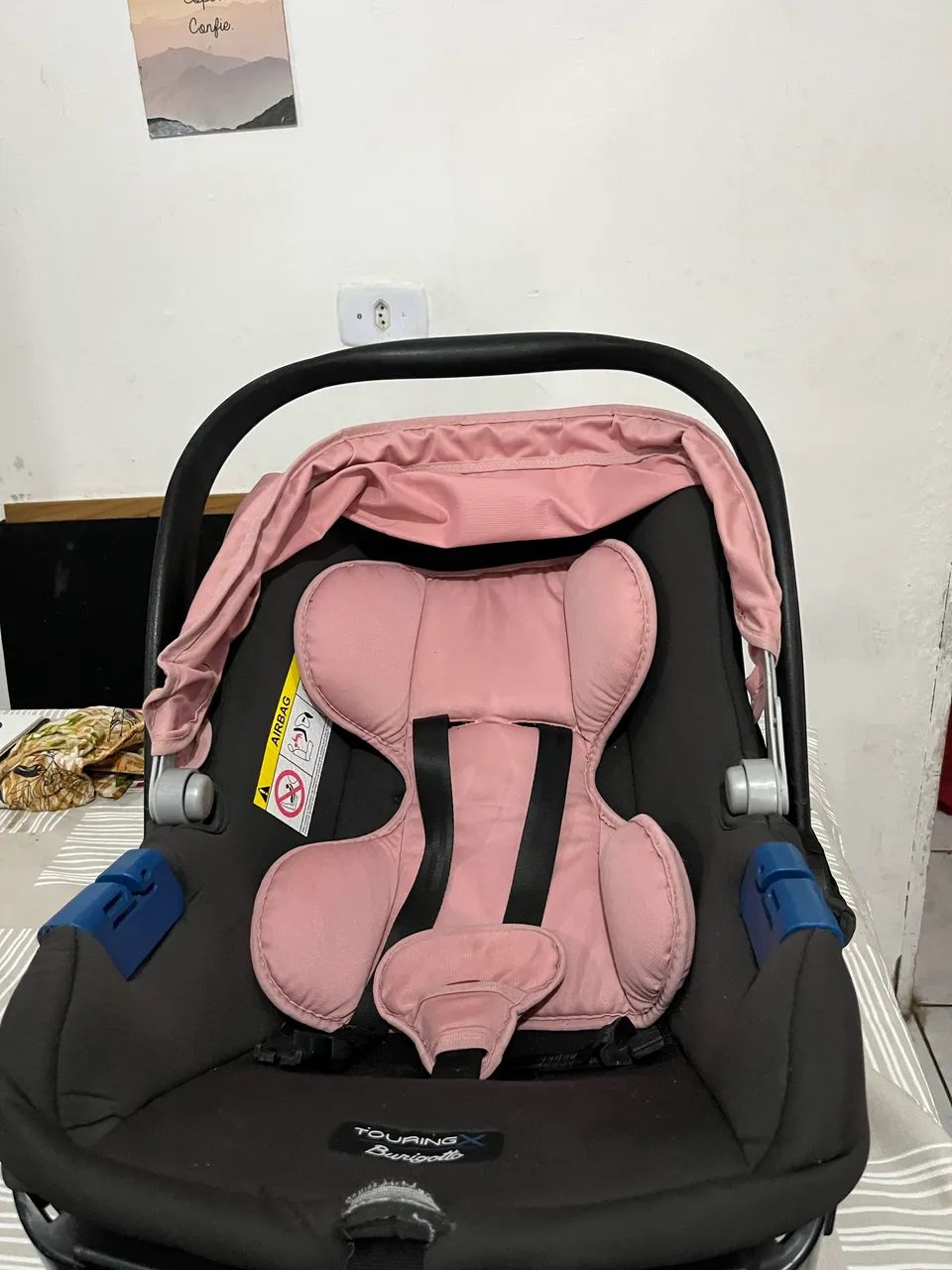 Bebê conforto Rosa chá com preto - Foto 2