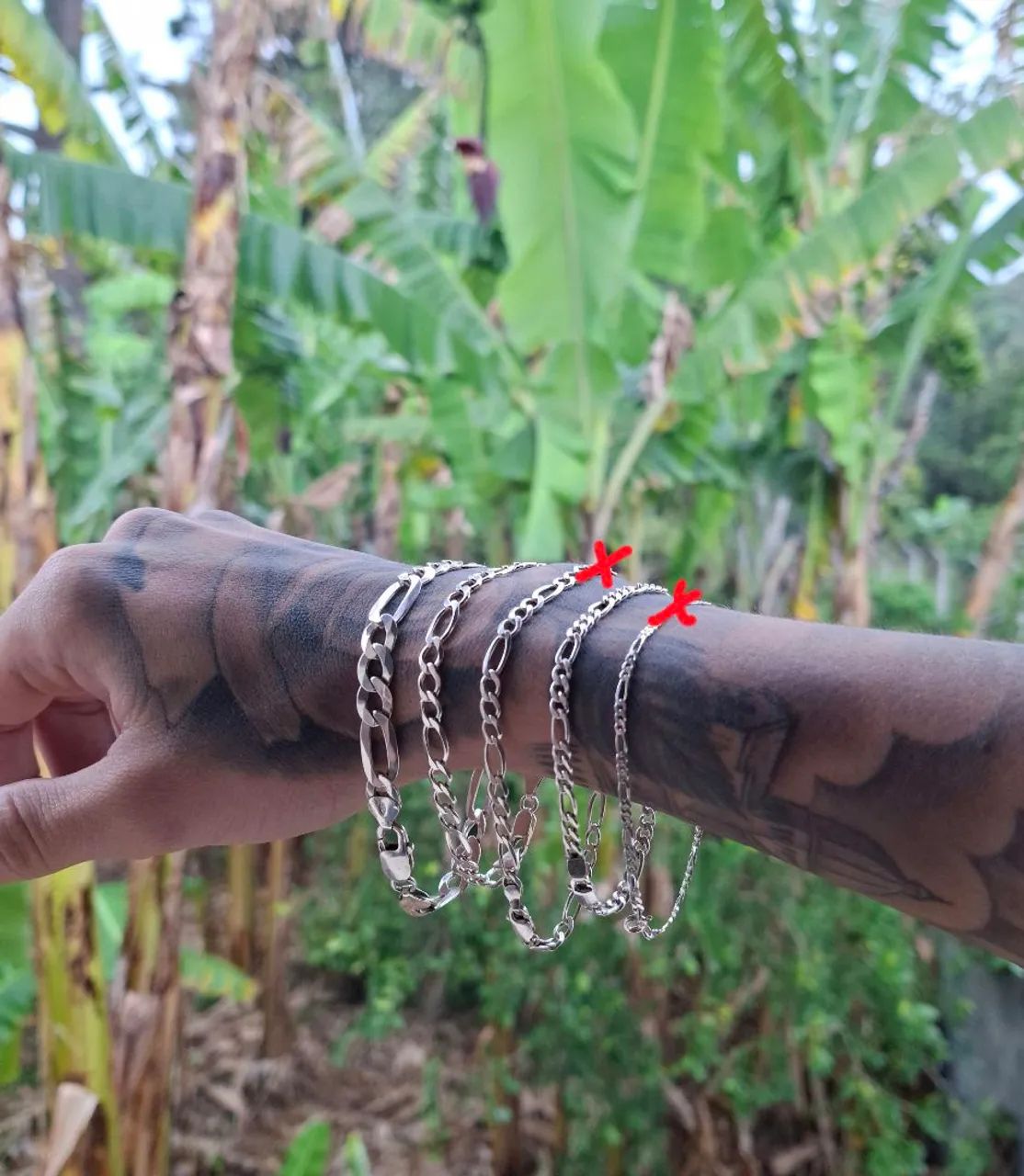 3 pulseiras de prata 925 legitimas 3x1