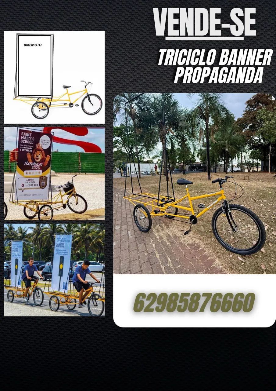 Triciclo publicitário banner  - Foto 2